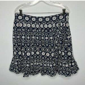 Kate Spade “Skirt the Rules” Women’s Blue Floral Skirt Size 12 Cotton